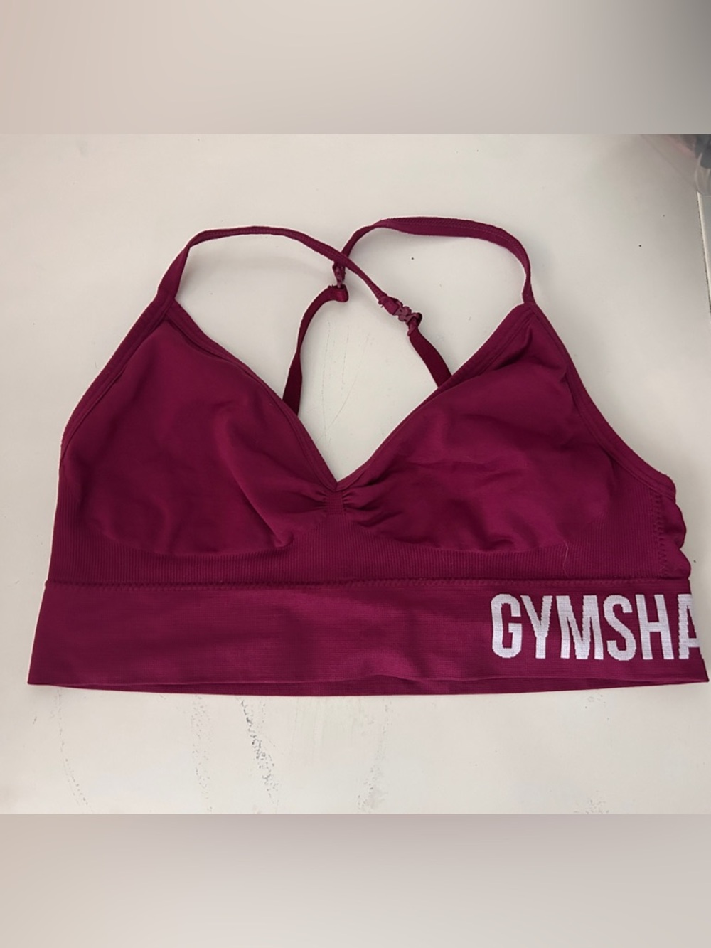 Gymshark Burgundy Seamless Sports Bralette